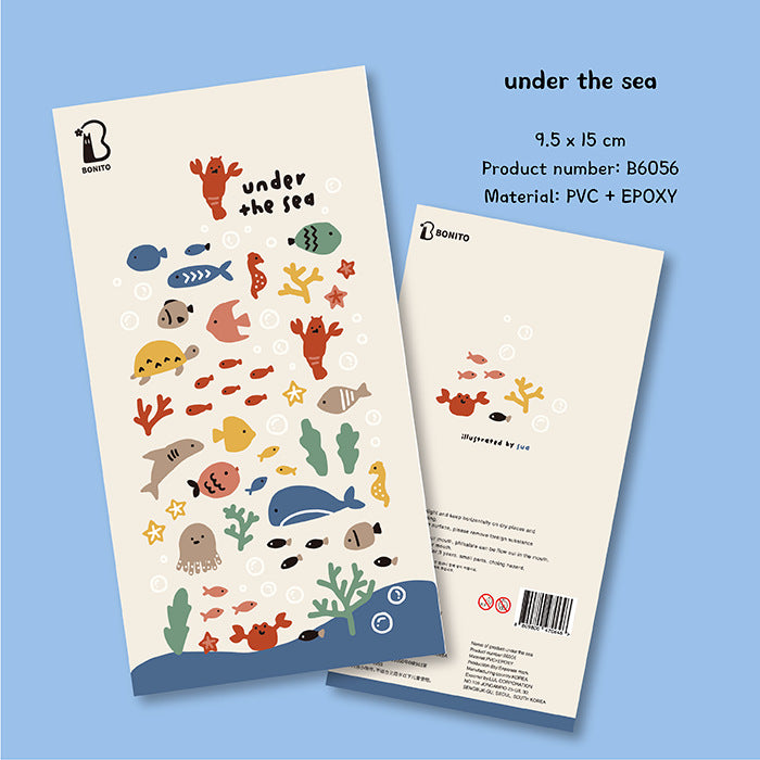 Bonito Under The Sea Decorative Stickers - Whimsical Korean Stationery