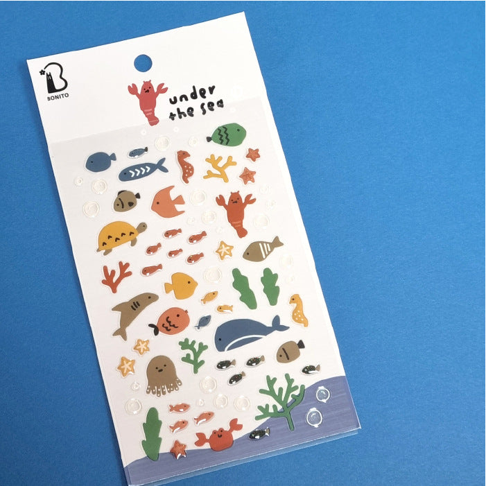 Bonito Under The Sea Decorative Stickers - Whimsical Korean Stationery