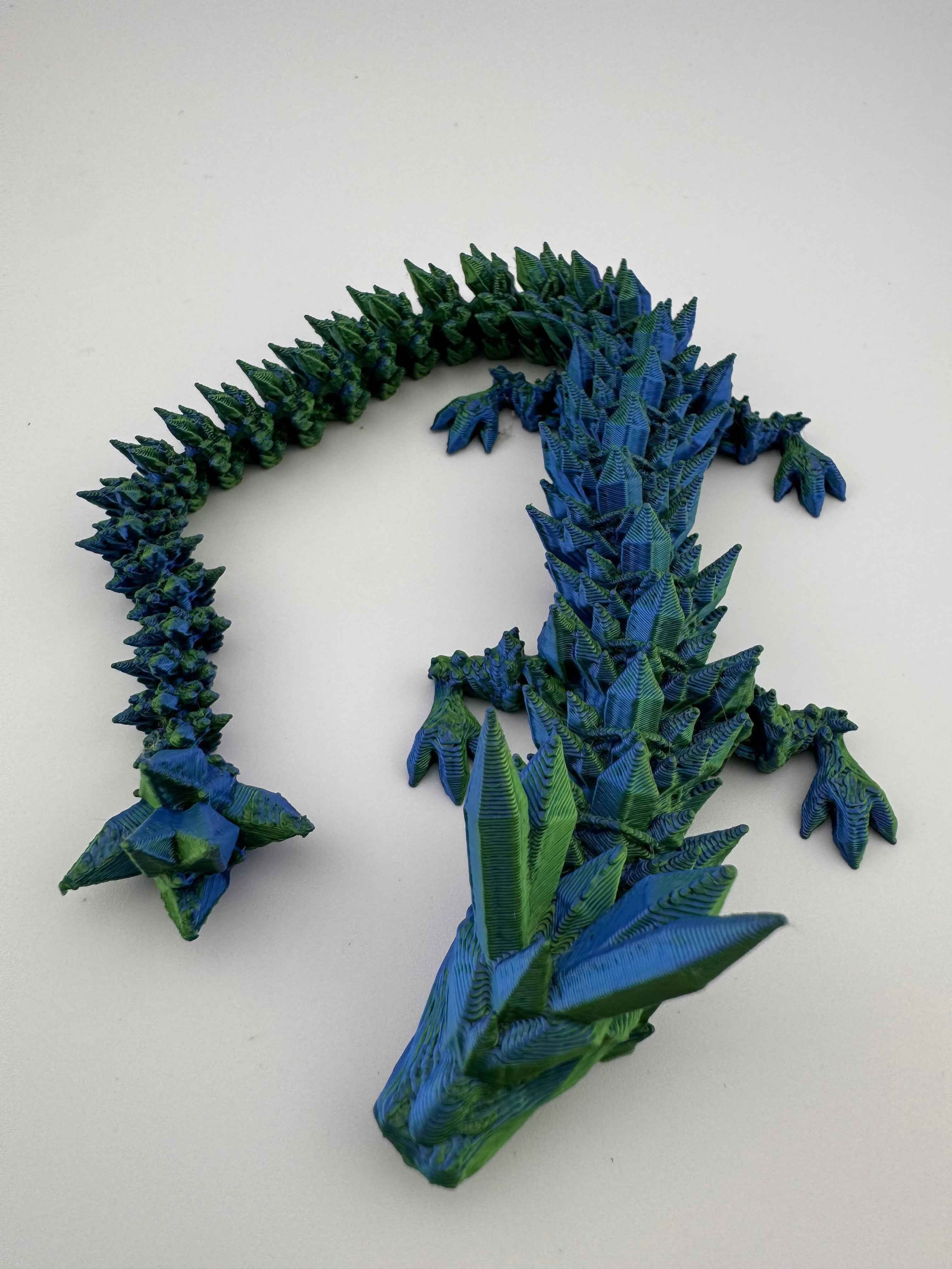 X-Large Crystal Dragon- Multi Colours 36" Long