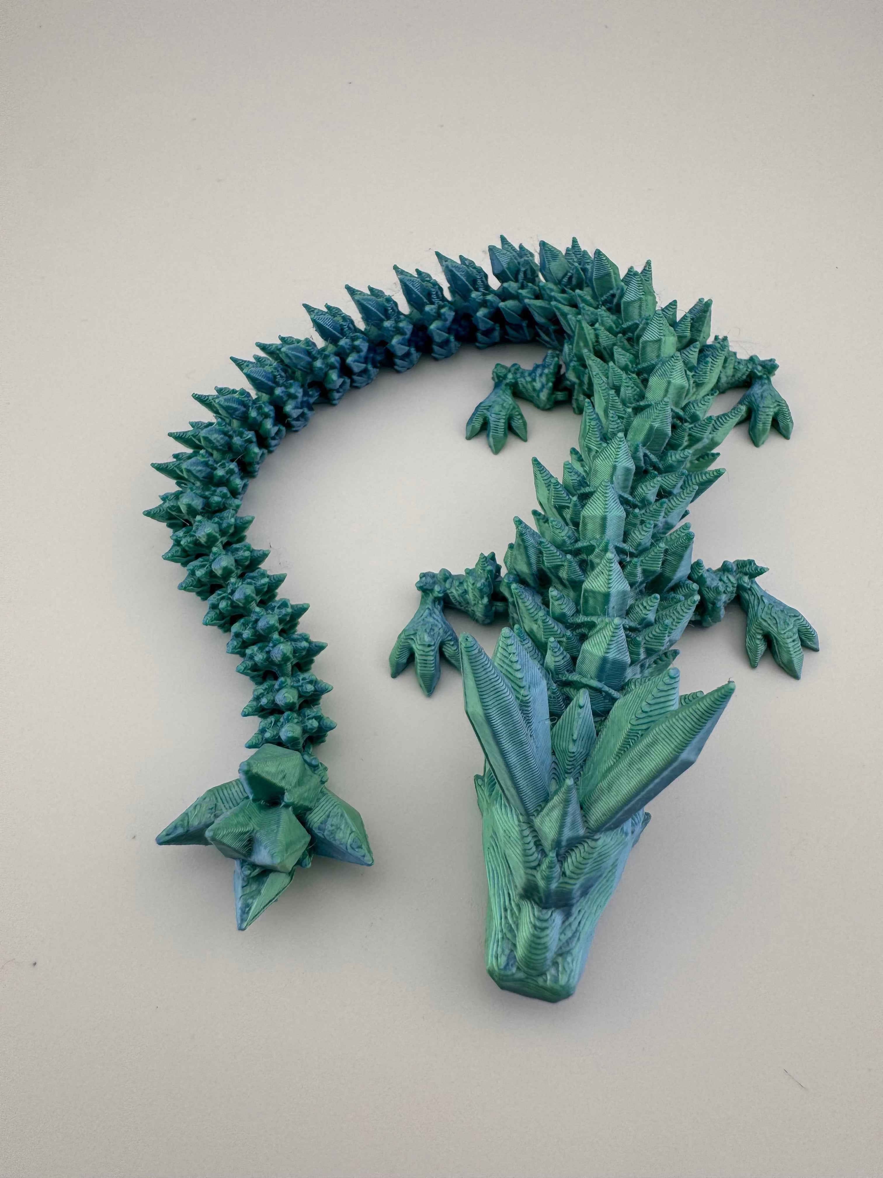 X-Large Crystal Dragon- Multi Colours 36" Long