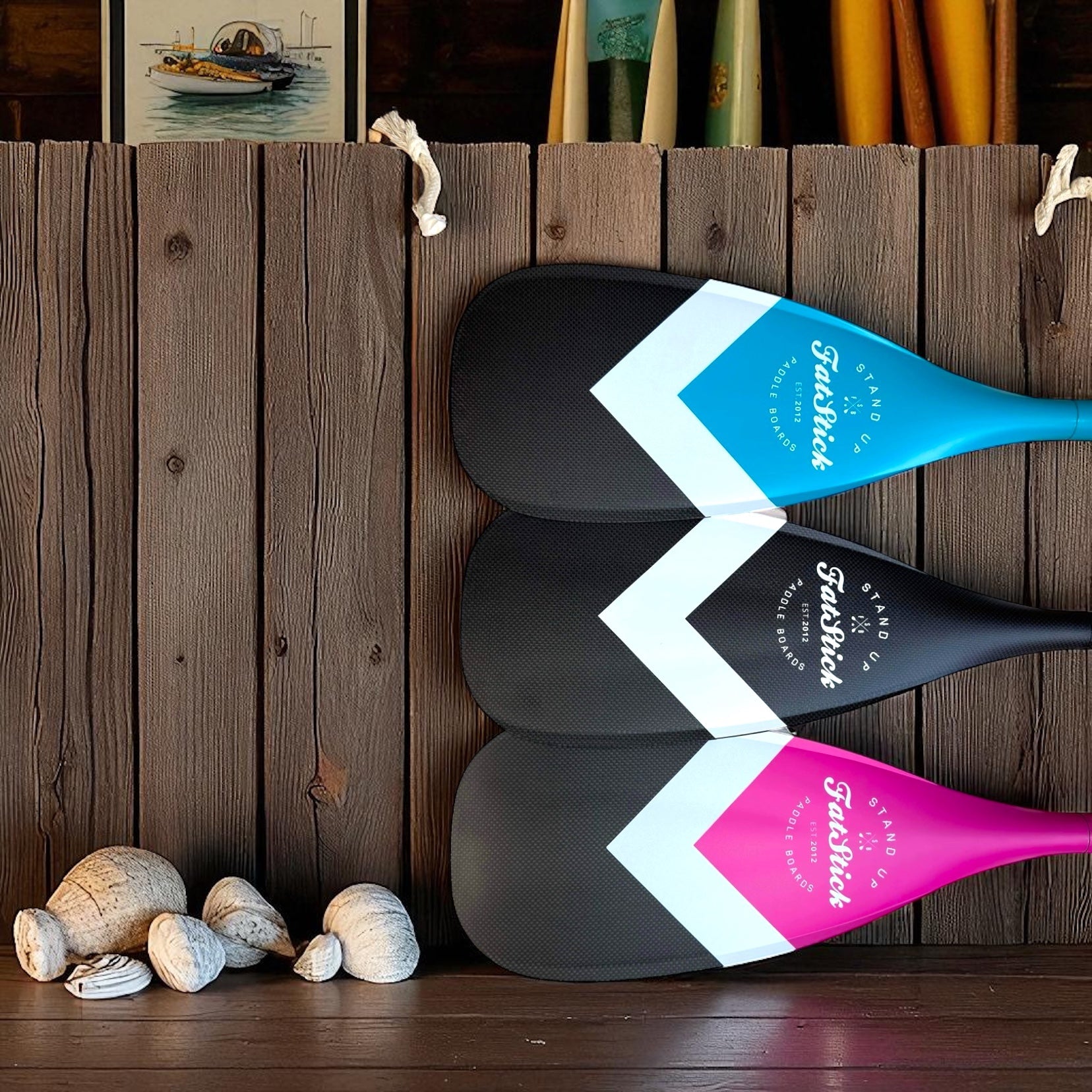 FatStick 3-Piece Full Carbon SUP Paddle - Lightweight & Adjustable