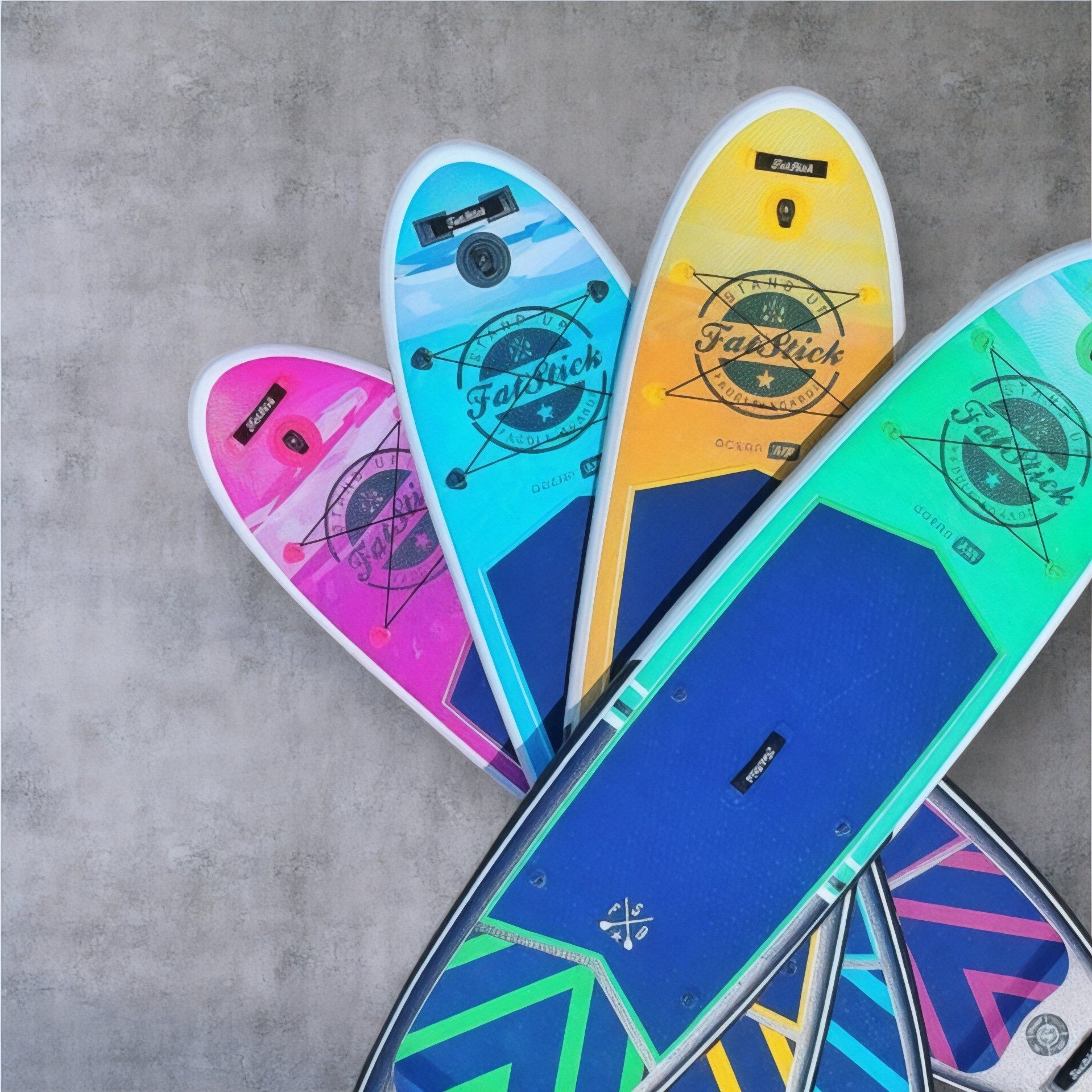 FatStick Pure Art 10'6 Inflatable Stand Up Paddle Board SUP Kayak Package