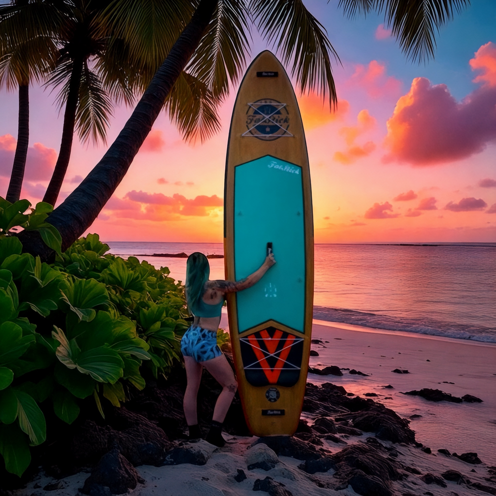 FatStick Wooden Menace 11'2 Inflatable Paddle Board & Kayak Hybrid