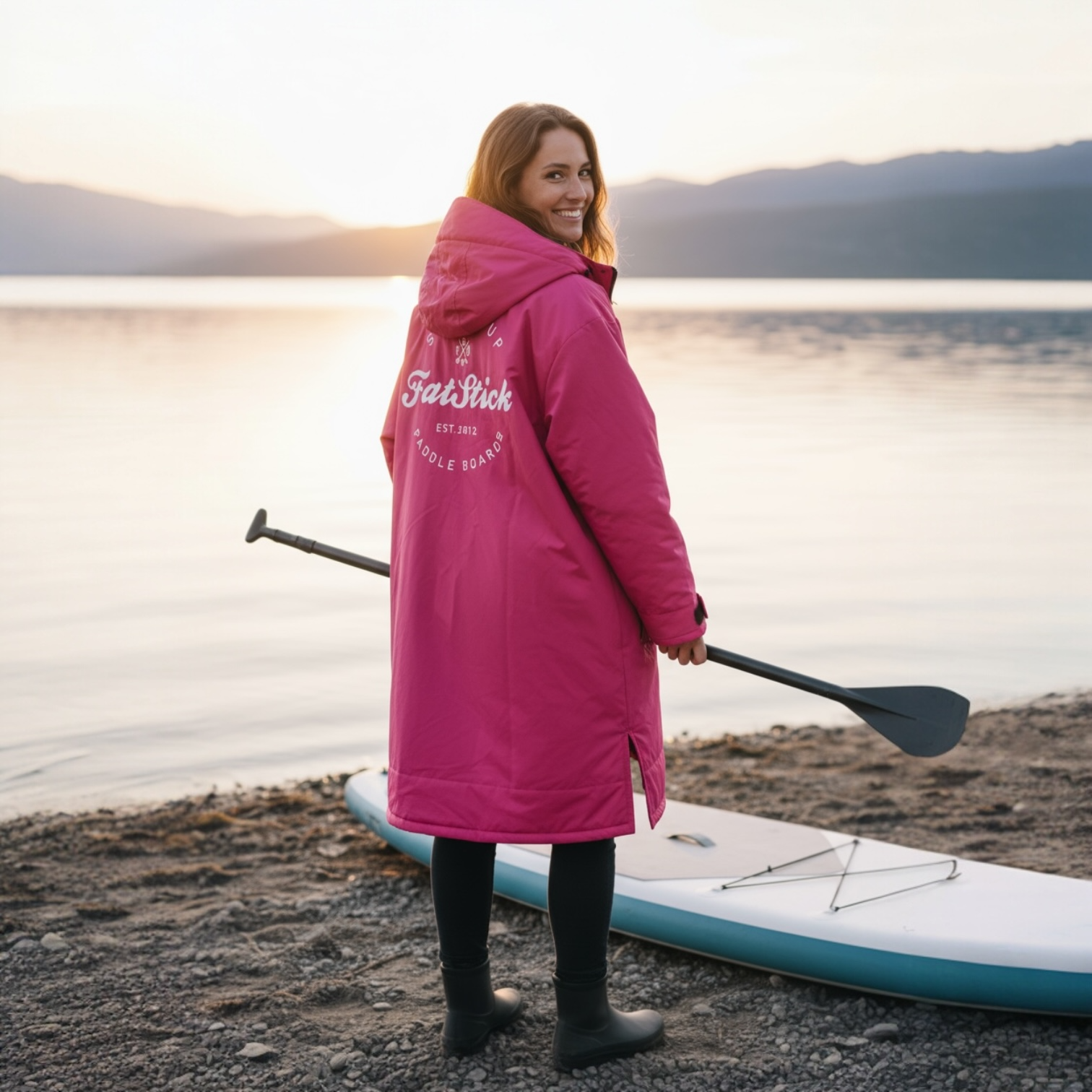 FatStick FatWrap Waterproof Recycled Fleece Changing Robe – Unisex Dry Coat