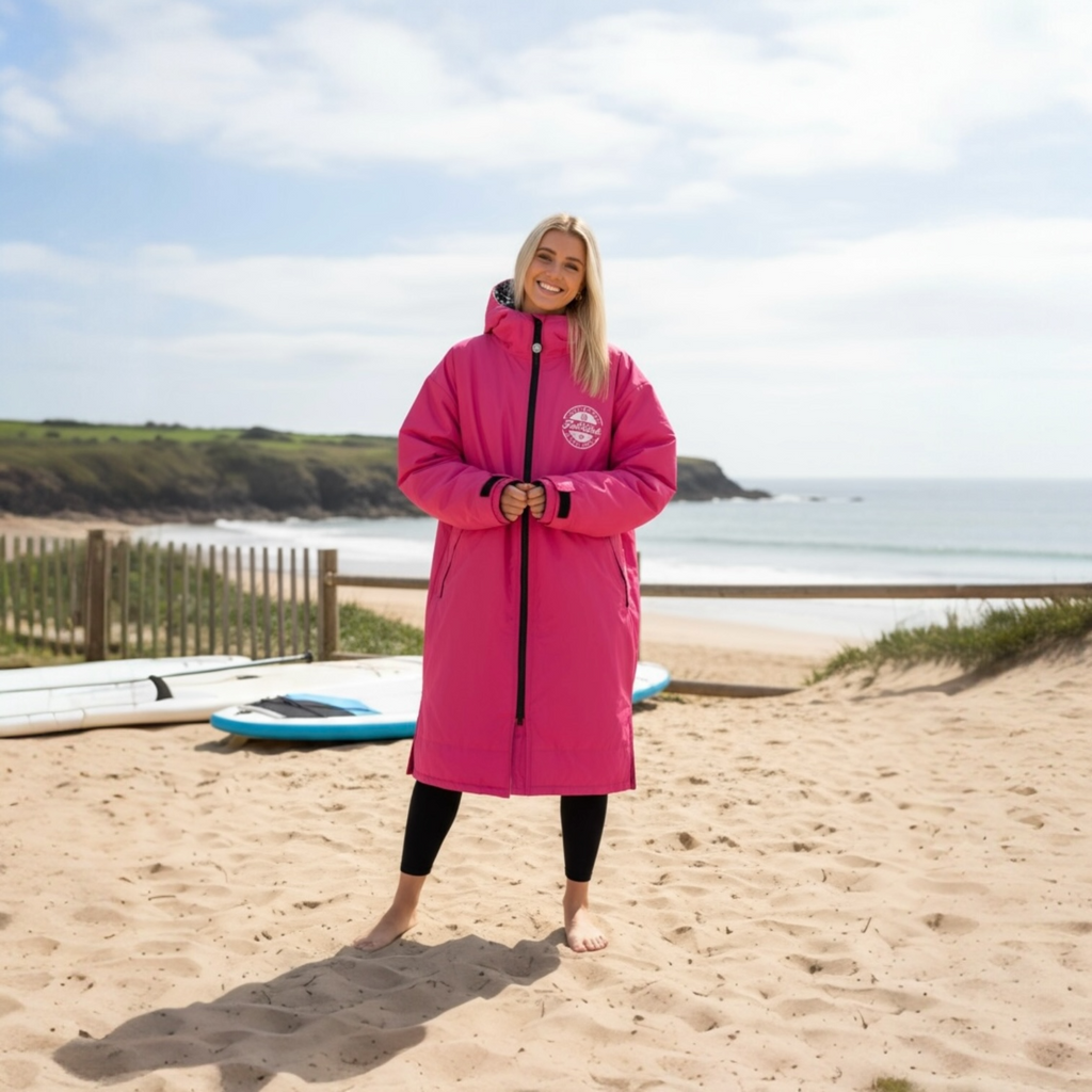 FatStick FatWrap Waterproof Recycled Fleece Changing Robe – Unisex Dry Coat