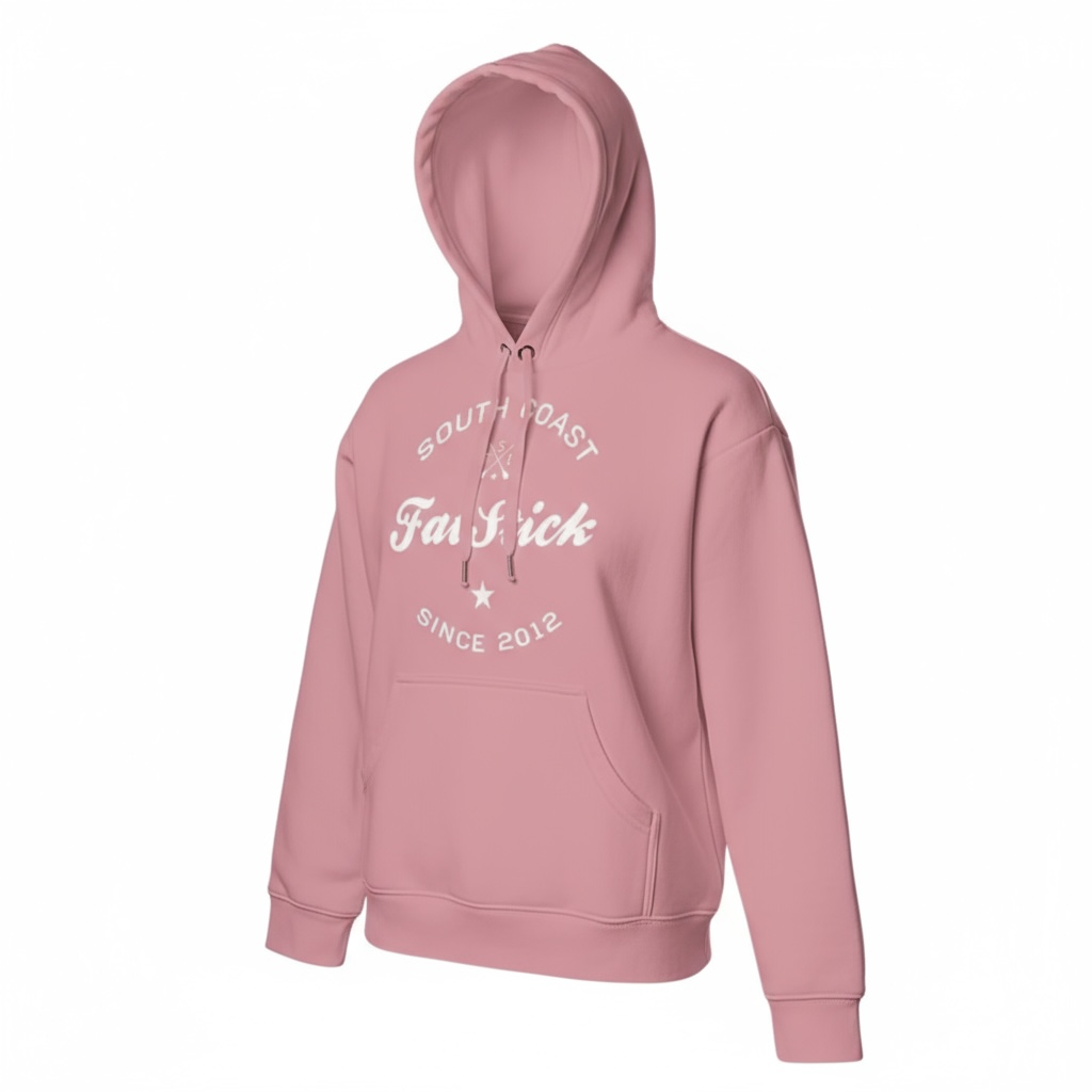FatStick South Coast Unisex Hoodie – Eco-Friendly Cotton Flock Print