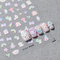 LuLuFun Studio Rainbow Dream Cat Nail Deco Stickers for DIY Manicure
