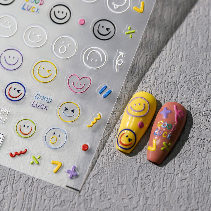 Emoji 5D Nail Deco Stickers – LuLuFun Studio DIY Manicure Art Decals