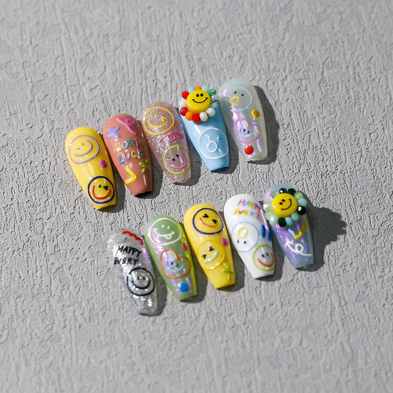 Emoji 5D Nail Deco Stickers – LuLuFun Studio DIY Manicure Art Decals