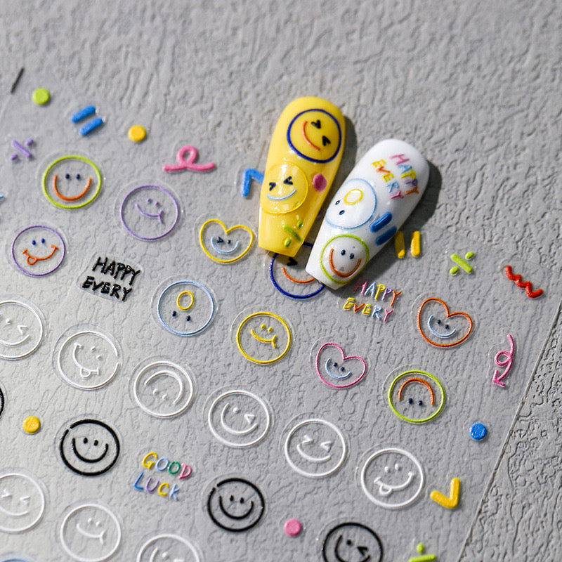 Emoji 5D Nail Deco Stickers – LuLuFun Studio DIY Manicure Art Decals
