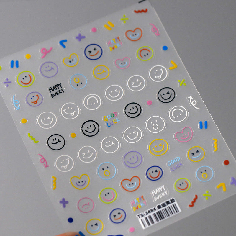 Emoji 5D Nail Deco Stickers – LuLuFun Studio DIY Manicure Art Decals