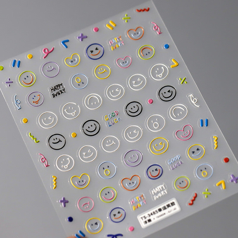 Emoji 5D Nail Deco Stickers – LuLuFun Studio DIY Manicure Art Decals