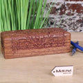 Daipur Sheesham Wood Pen Box Hand Carved