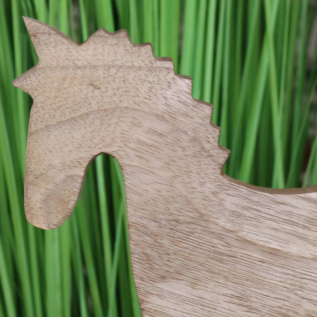 Jhal Wooden Rocking Horse Ornament 30cm