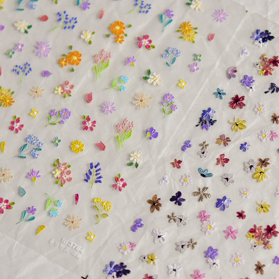 LuLuFun Studio Spring Wild Flower Nail Deco Stickers - Floral Nail Art
