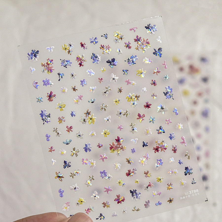 LuLuFun Studio Spring Wild Flower Nail Deco Stickers - Floral Nail Art