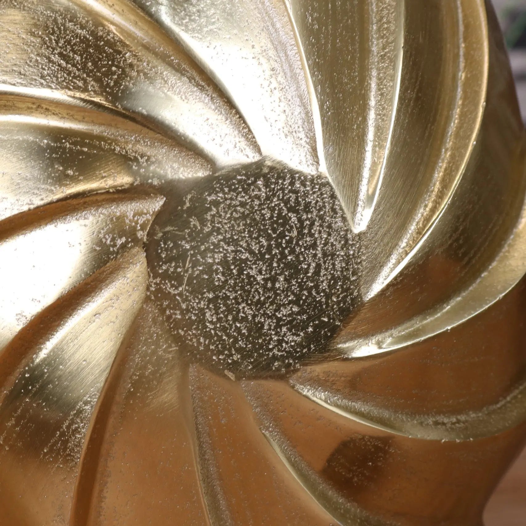 Bedi Metal Gold Vase Swirl Design 48cm