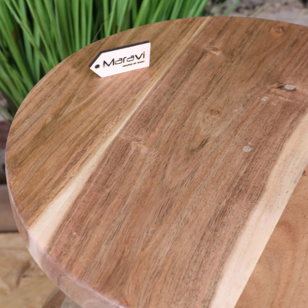 Ujha Totem Side Table Acacia Wood