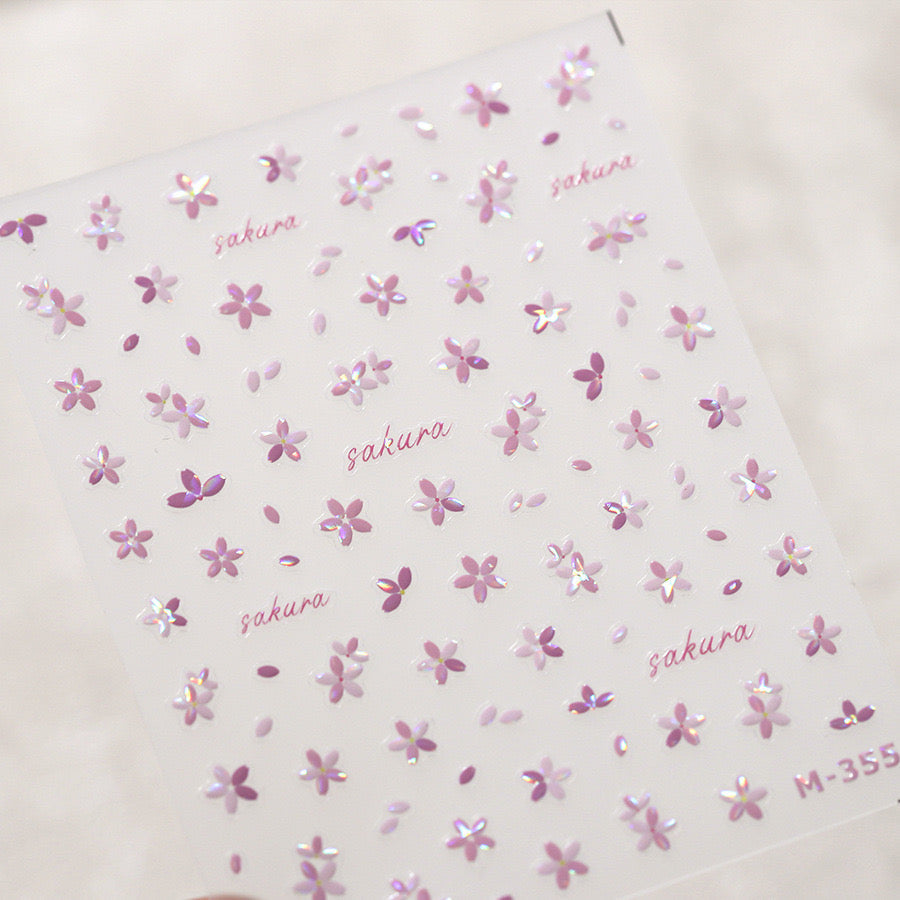 LuLuFun Studio Cherry Blossom 5D Nail Deco Stickers - Spring Nail Art