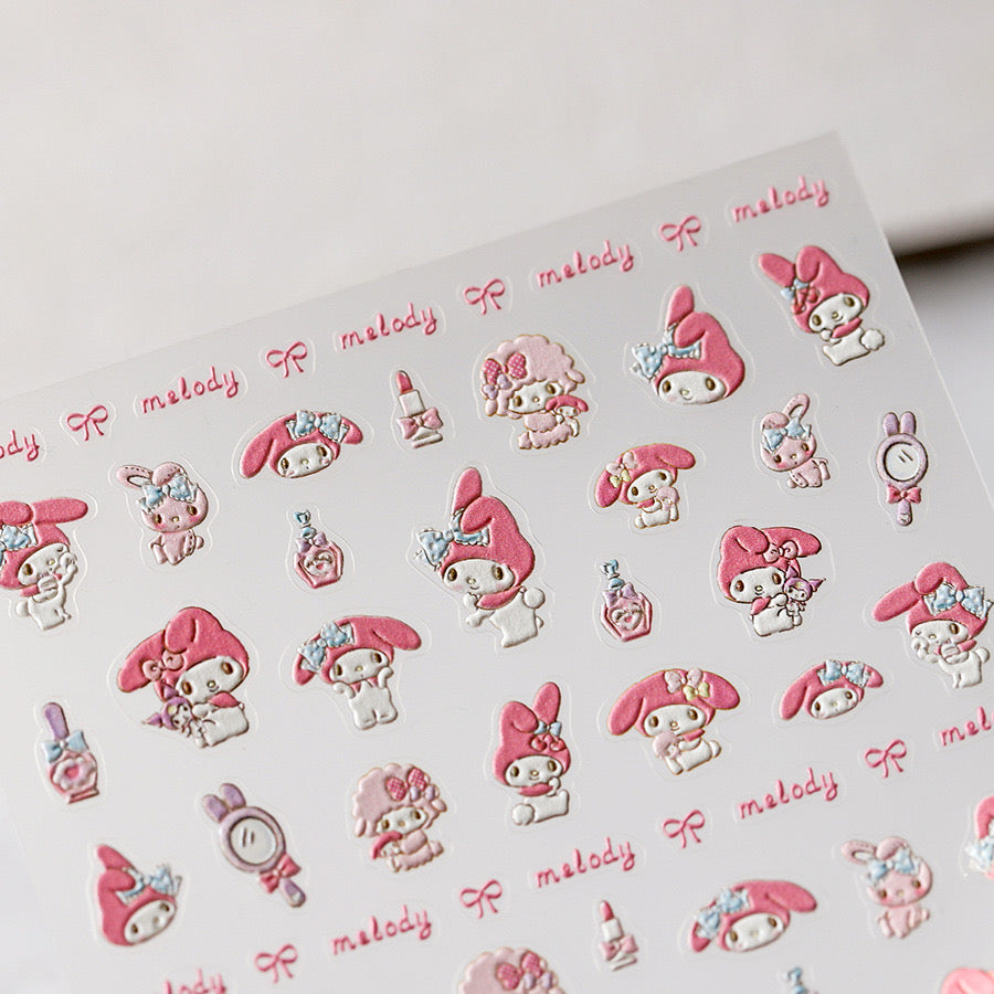 LuLuFun Studio Melody Embossed Nail Deco Stickers - Ultra-Thin DIY Art
