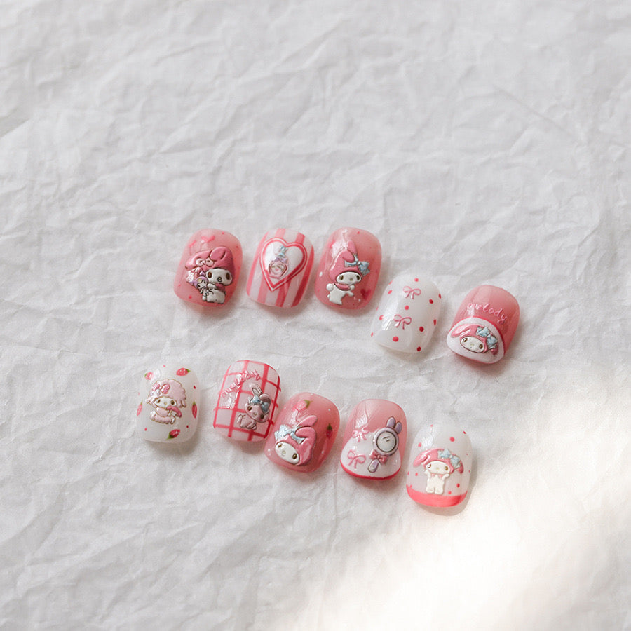 LuLuFun Studio Melody Embossed Nail Deco Stickers - Ultra-Thin DIY Art