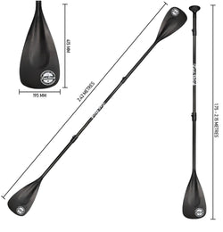 FatStick 4-Piece Carbon Shaft SUP & Kayak Conversion Travel Paddle