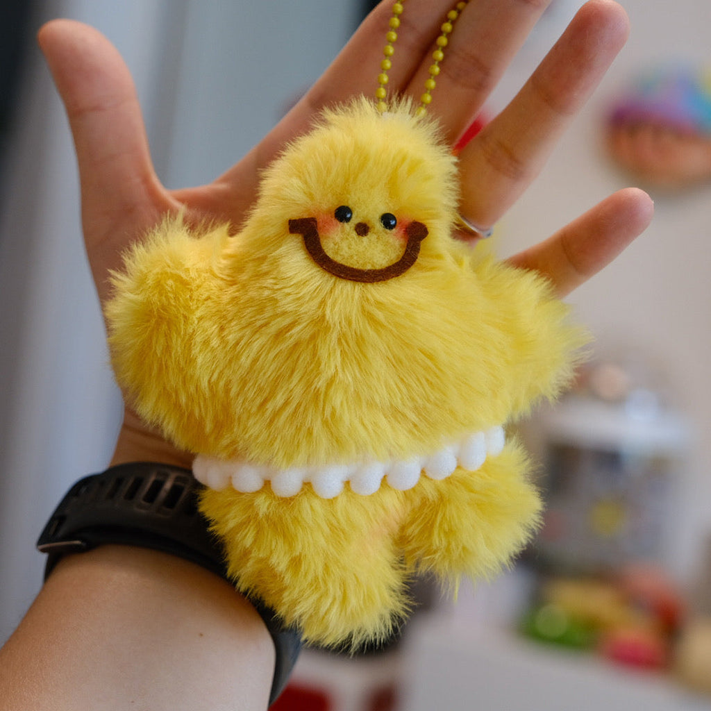 LuLuFun Studio Star Plush Charm – Handmade Polar Fleece Hairy Toy