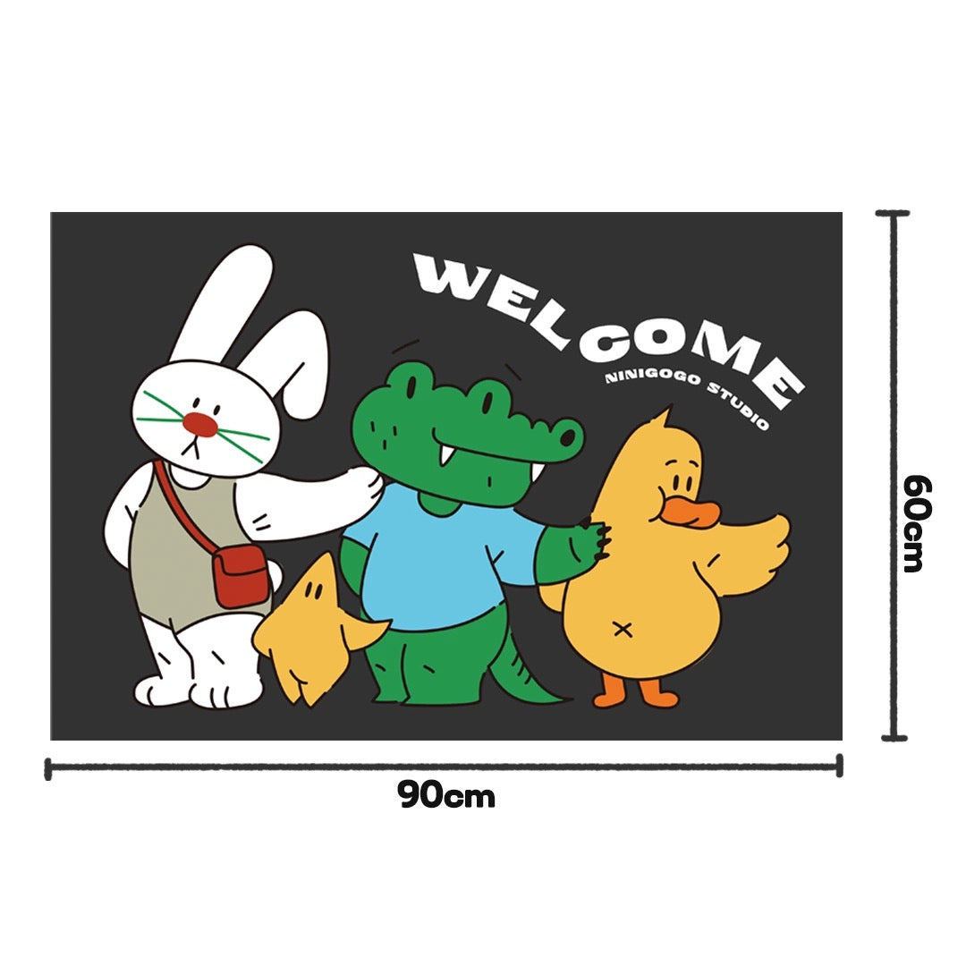 LuLuFun Studio Welcome Door Mat – 60x90cm Entryway Rug for Home Decor