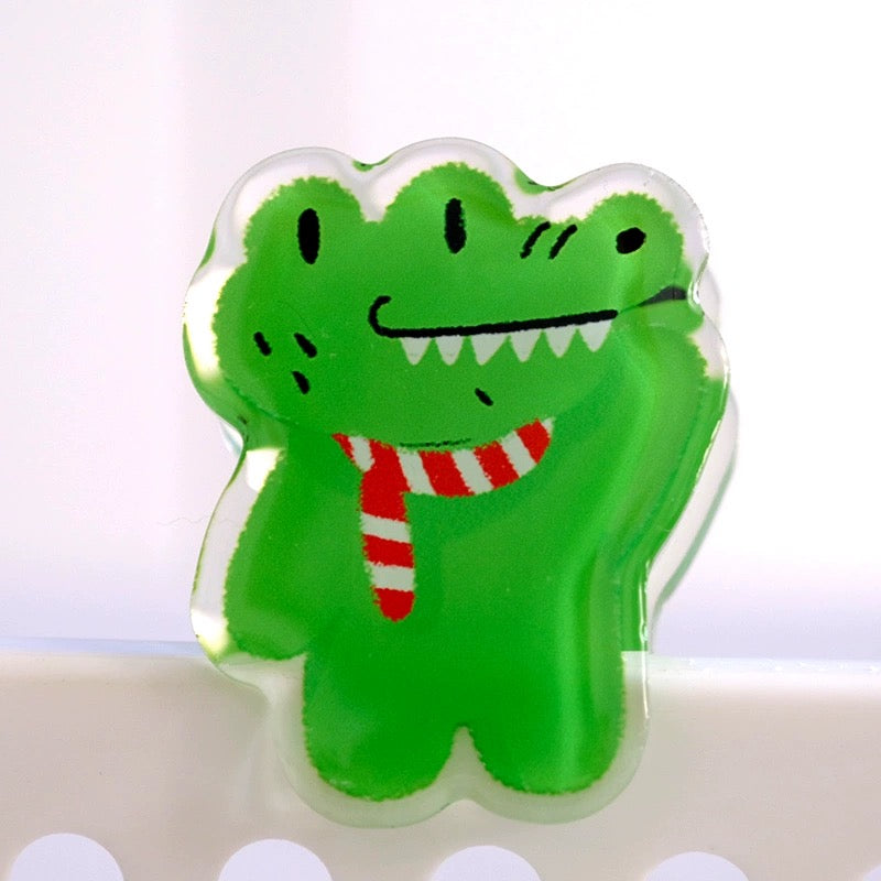 LuLuFun Studio Crocodile Acrylic Binder Clip – Desk Organizer