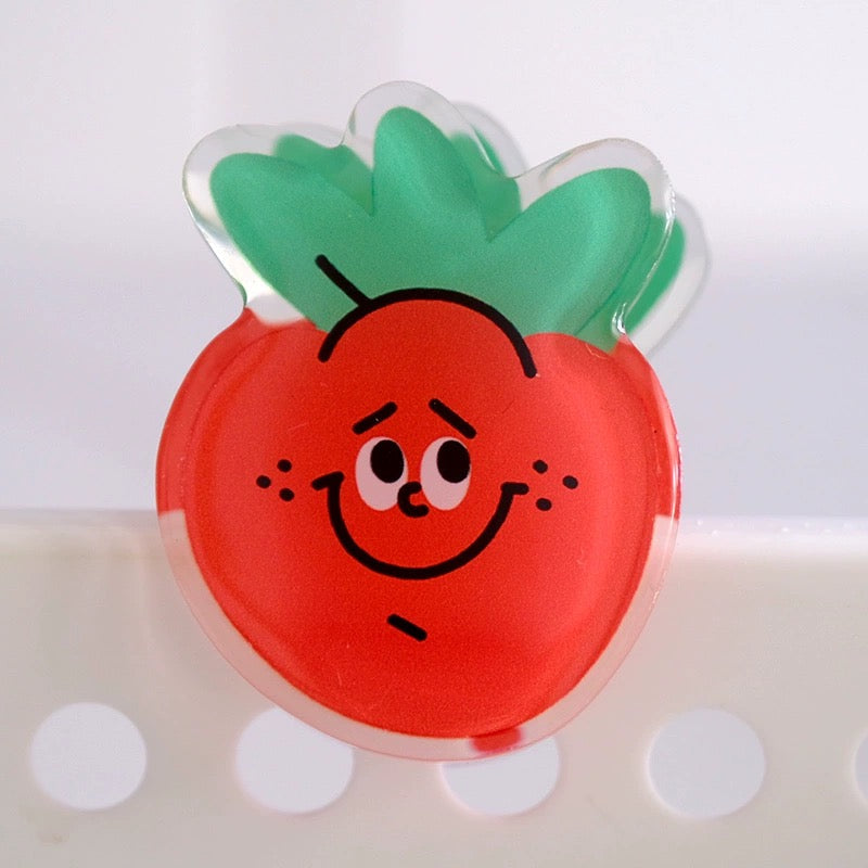 Strawberry Acrylic Binder Clip – LuLuFun Studio Cute Office Stationery
