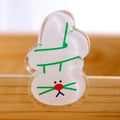 LuLuFun Studio Curly-eared Bunny Acrylic Binder Clip – Cute Stationery