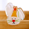 Bunny Acrylic Binder Clip – LuLuFun Studio Cute Stationery Bookmark