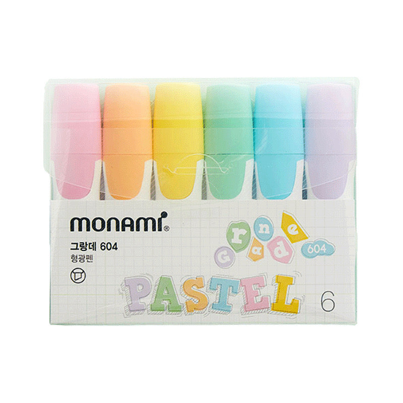 Monami Grange Highlighter Set – 6 Non-Toxic Smudge Resistant Colours