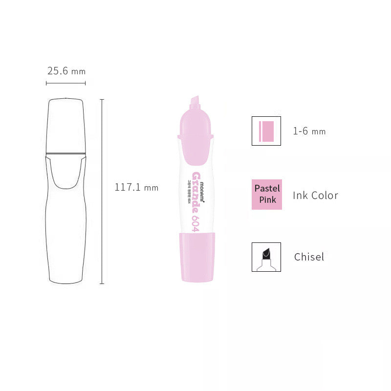 Monami Grange Highlighter Set – 6 Non-Toxic Smudge Resistant Colours