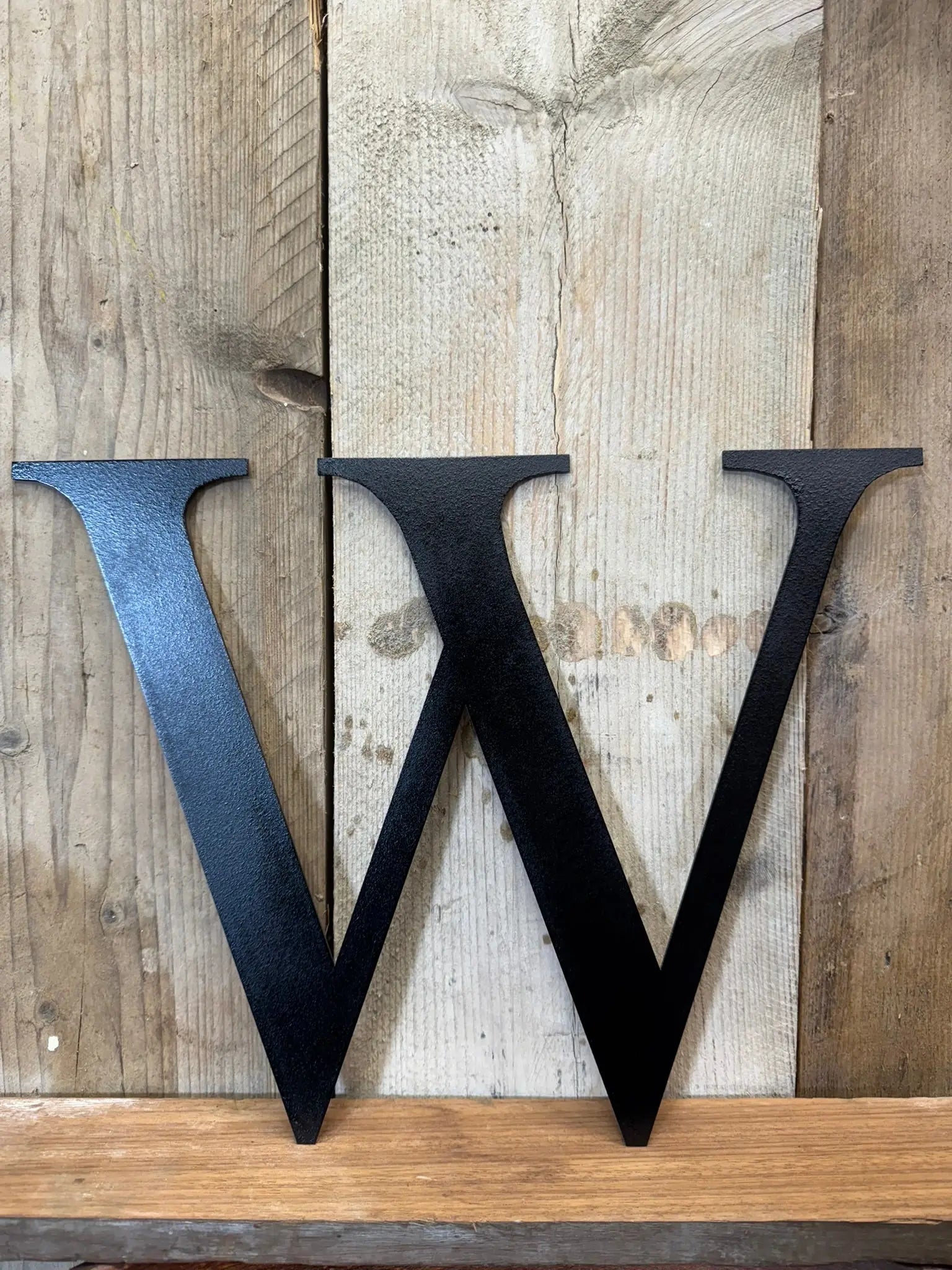 Vintage Black Metal Alphabet Letters – Decorative Wall Signage by Rustic Warehouse