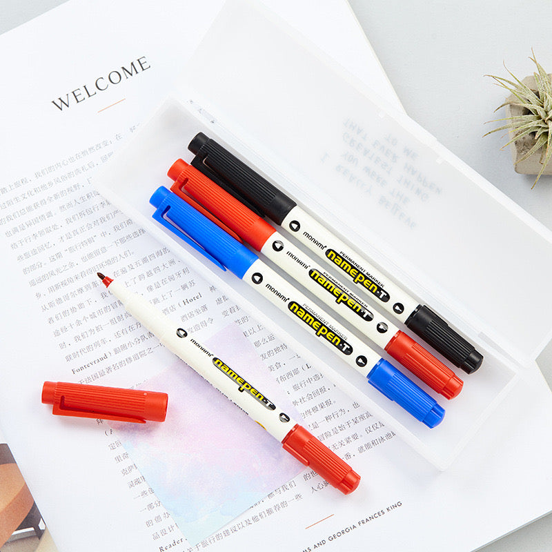 Monami Double-Ended Name Pen – 0.4mm/1.0mm Archival Journaling Pen