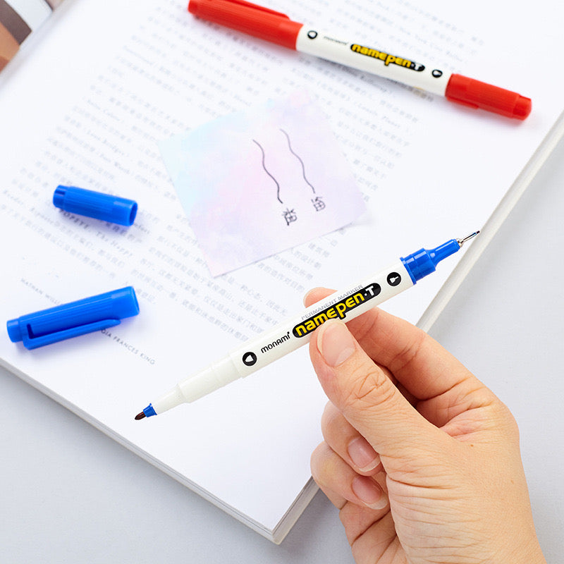 Monami Double-Ended Name Pen – 0.4mm/1.0mm Archival Journaling Pen
