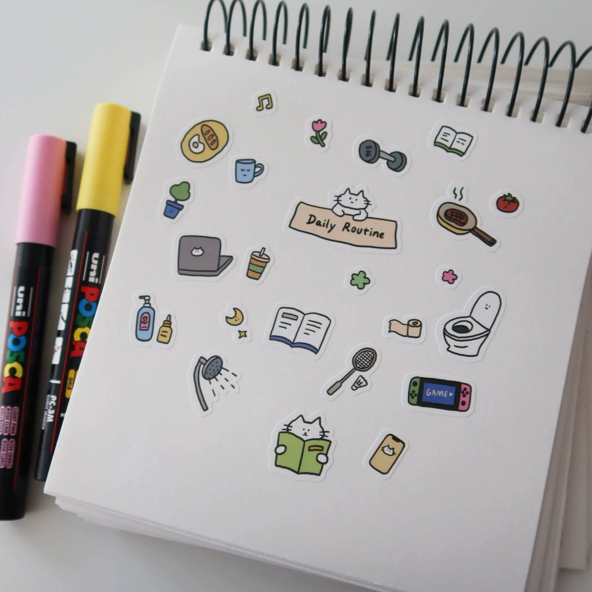 Daily Routine Planner Stickers by LuLuFun Studio - Journaling Decals