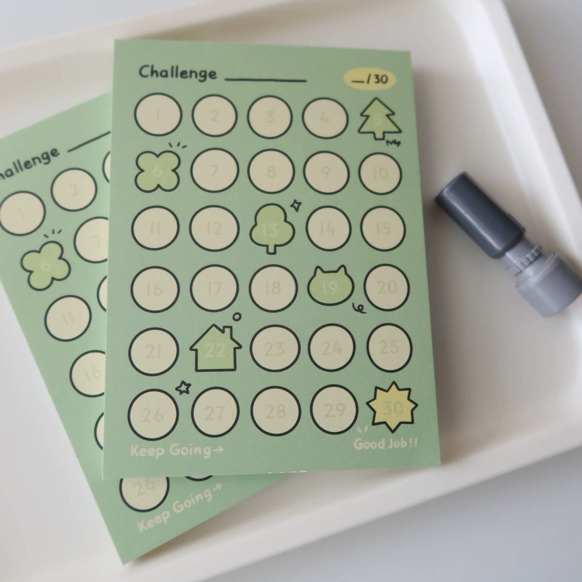LuLuFun Studio 30 Days Challenge Memo Pad – 50 Sheet Habit Tracker