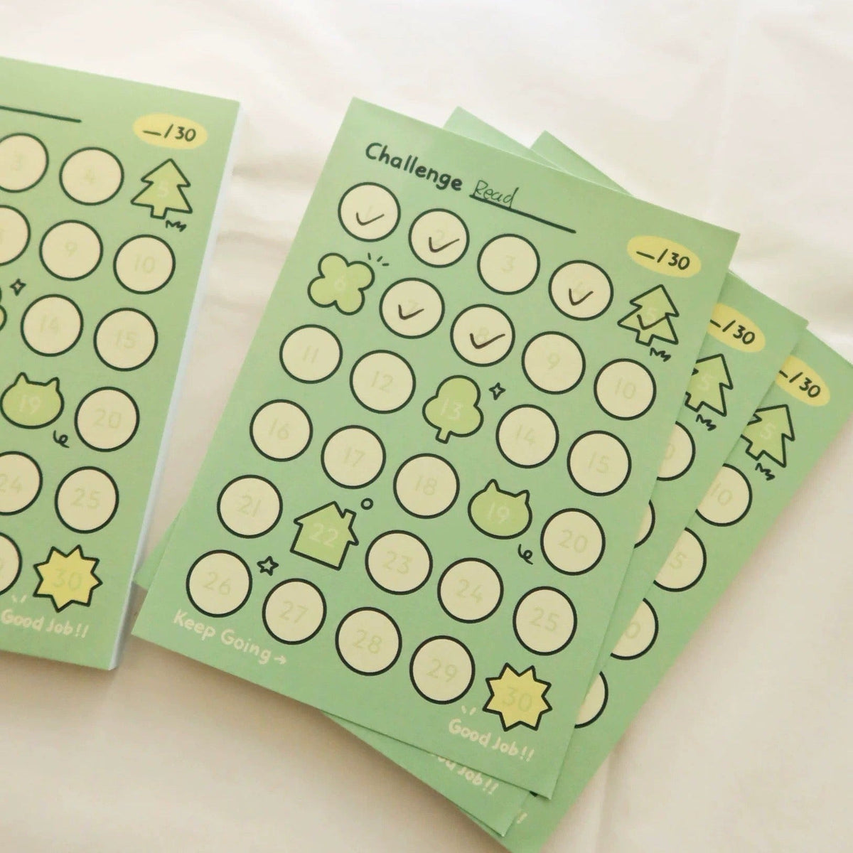 LuLuFun Studio 30 Days Challenge Memo Pad – 50 Sheet Habit Tracker