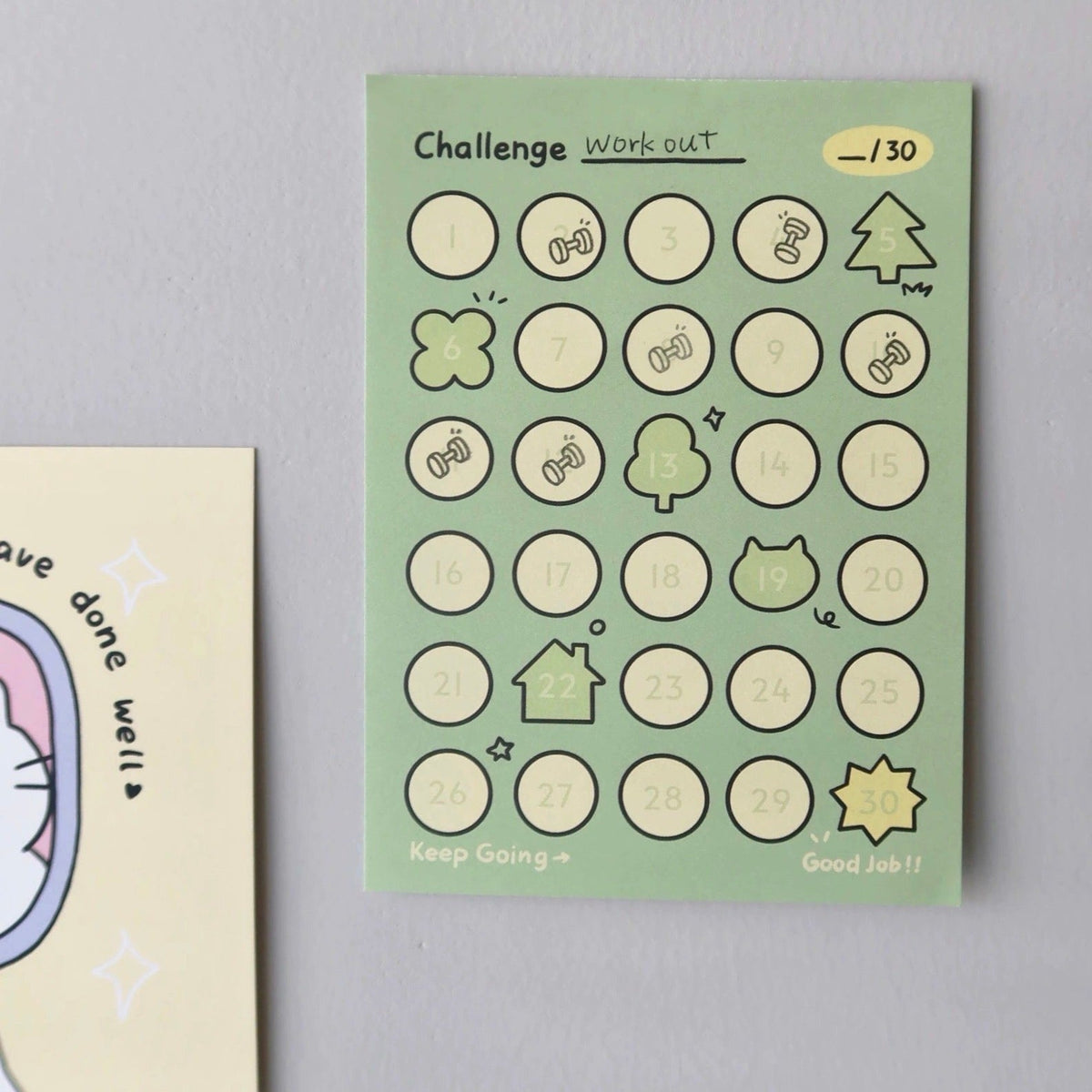 LuLuFun Studio 30 Days Challenge Memo Pad – 50 Sheet Habit Tracker