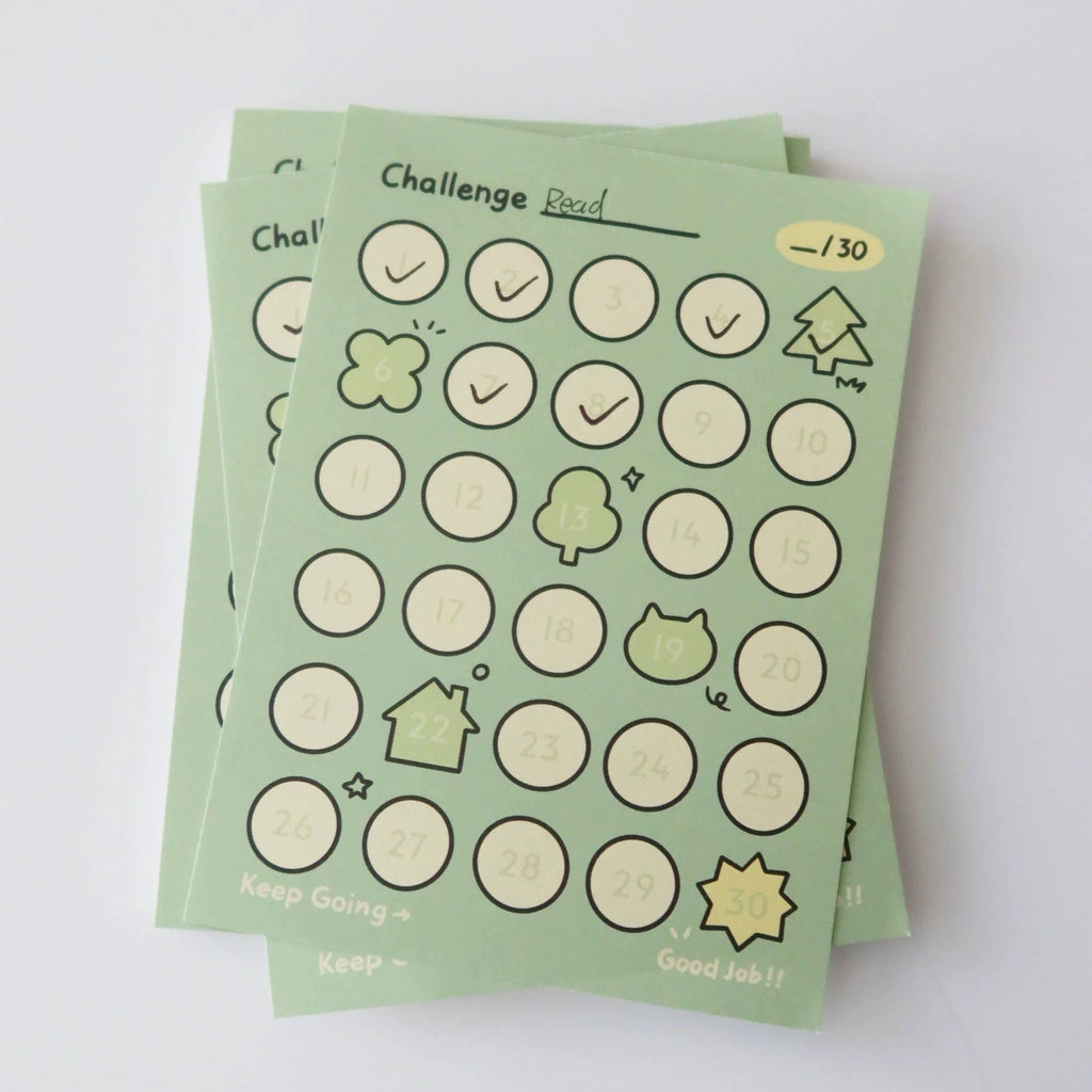 LuLuFun Studio 30 Days Challenge Memo Pad – 50 Sheet Habit Tracker
