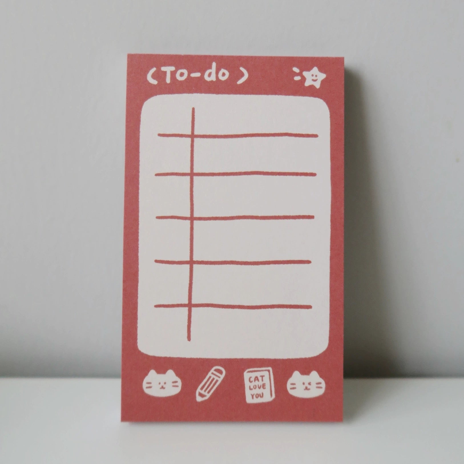 Cat Memo Note Pad by LuLuFun Studio – Cute Animal Stationery, 50 Sheets