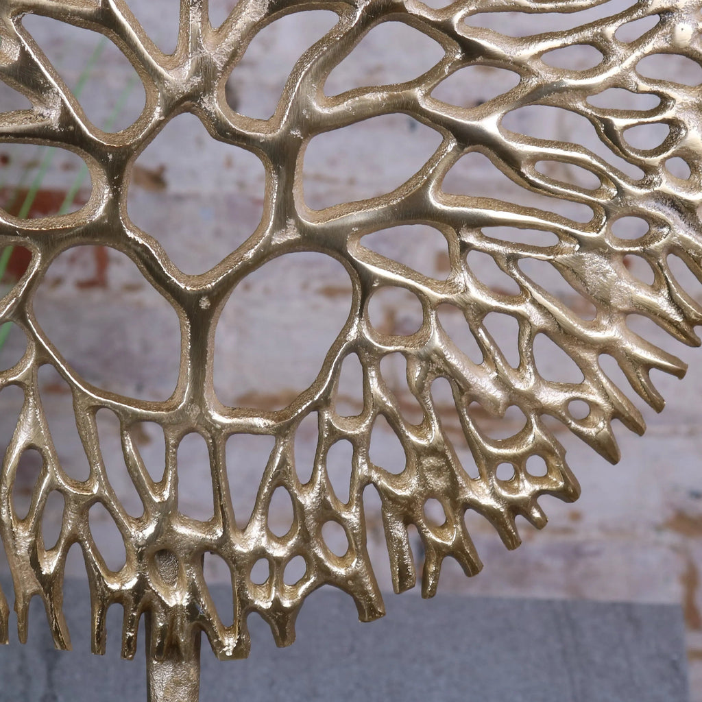 Lolam Metal Gold Coral Ornament Sculpture 51cm