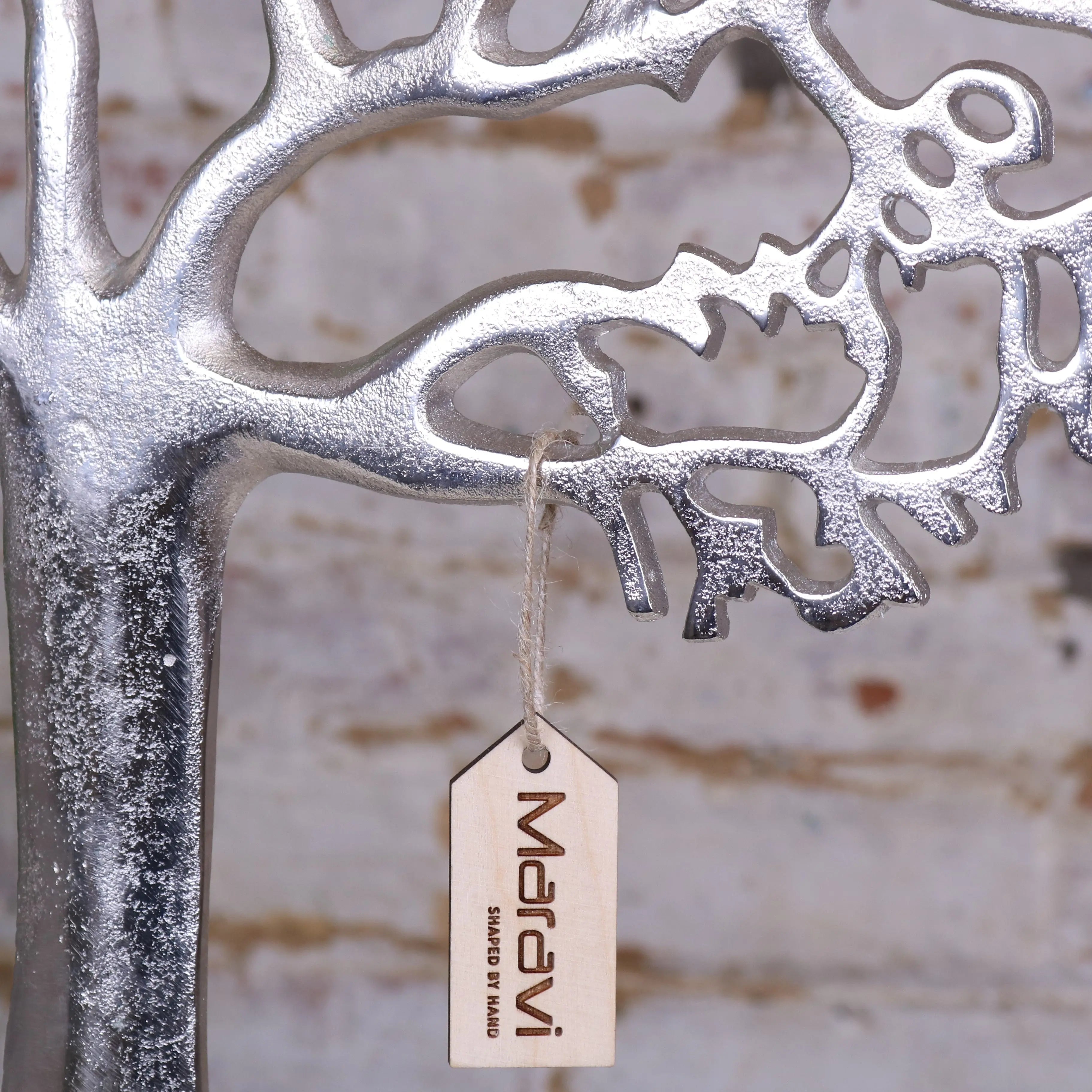 Lolam Tree Sculpture on Mango Wood Base 63cm