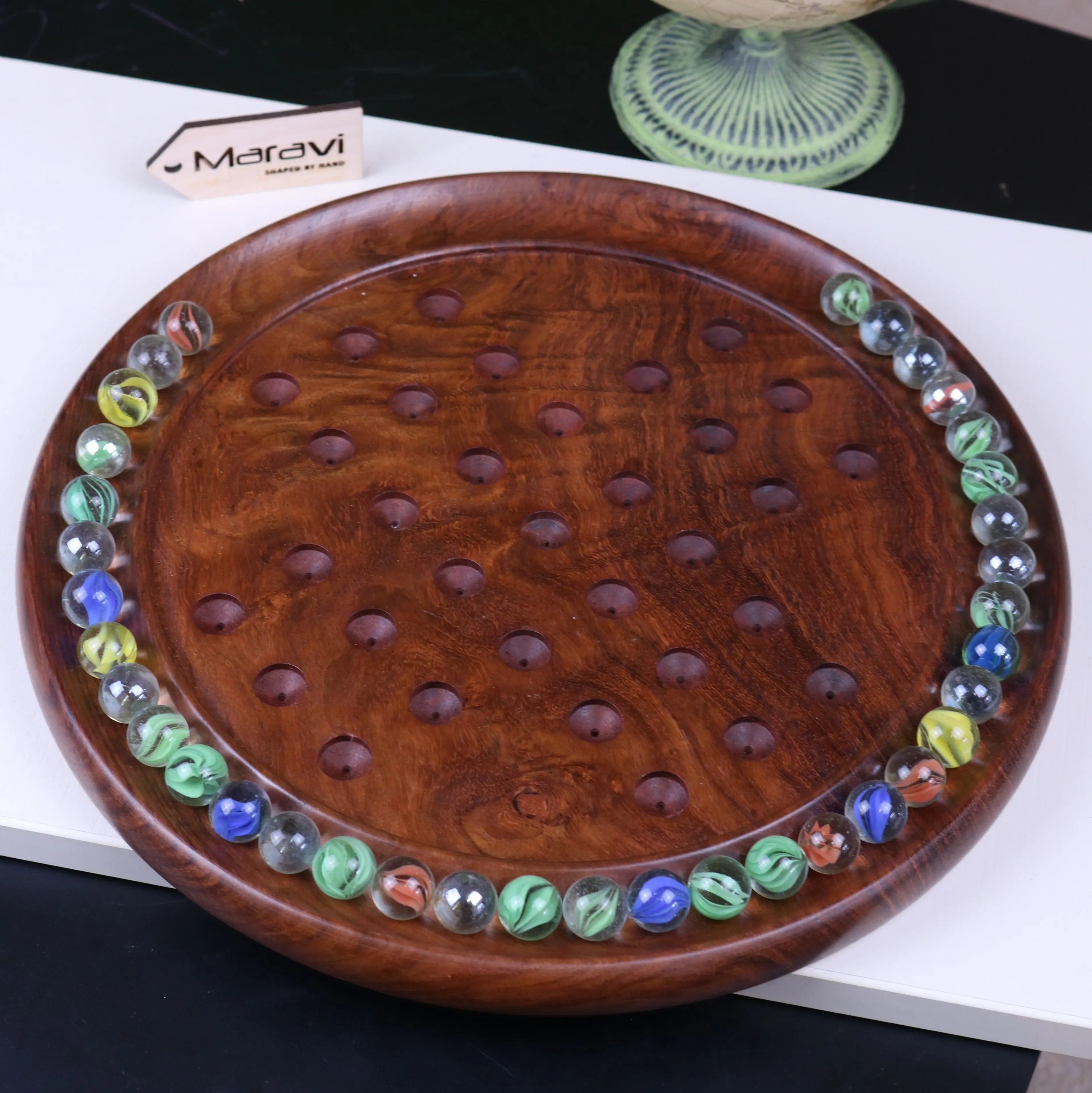 Jajur Wooden Solitaire Game