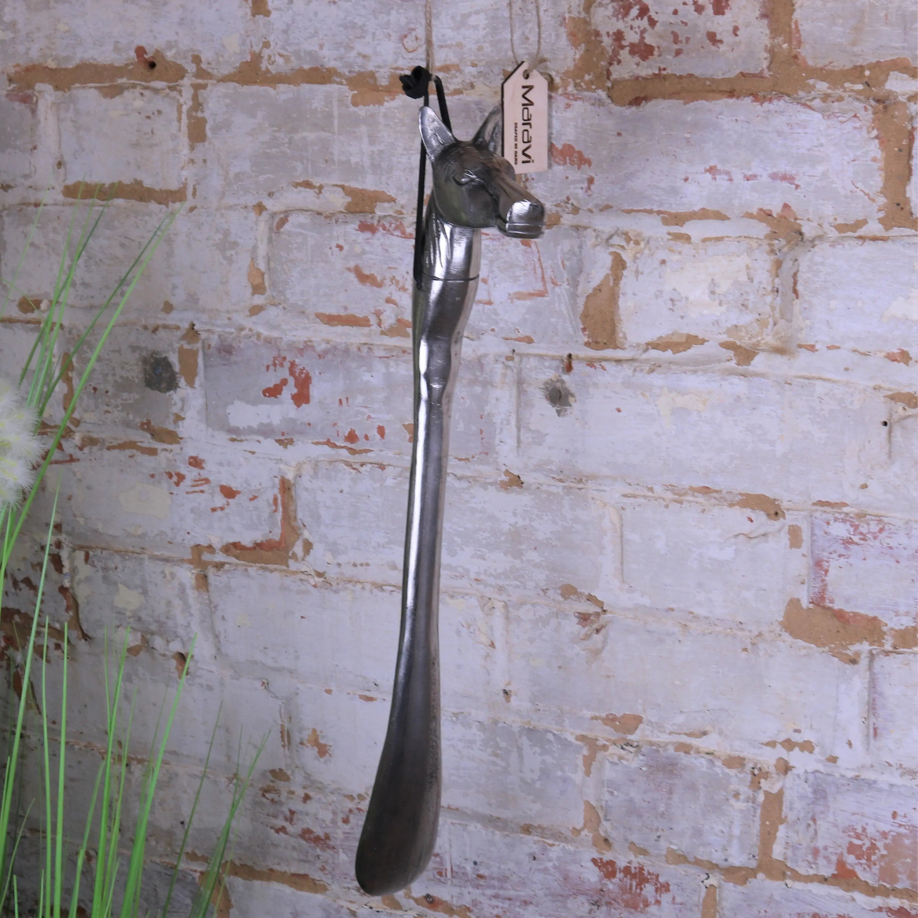 Khosa Animal Head Antique Style Metal Shoe Horn