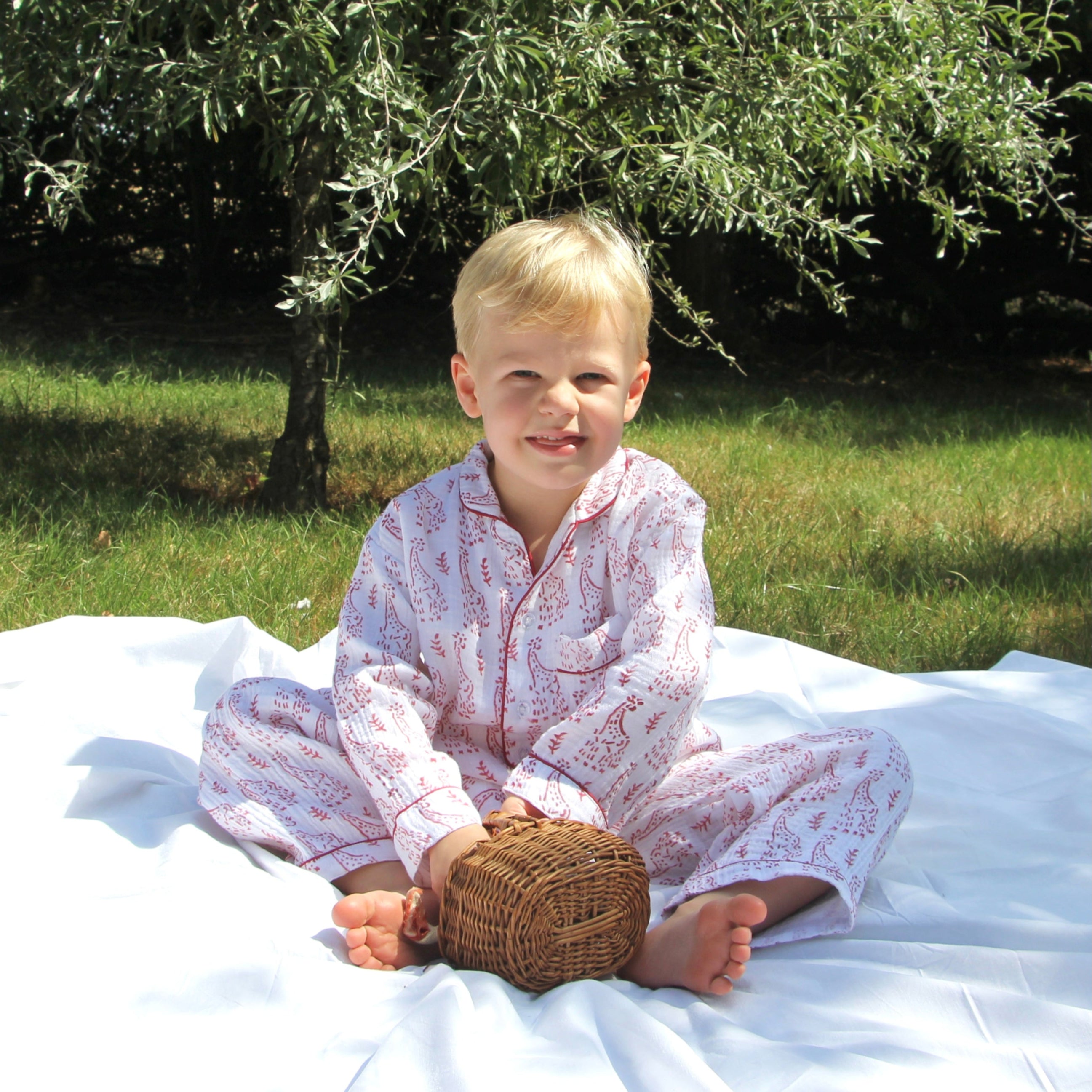 Red Giraffe Organic Muslin Pyjamas