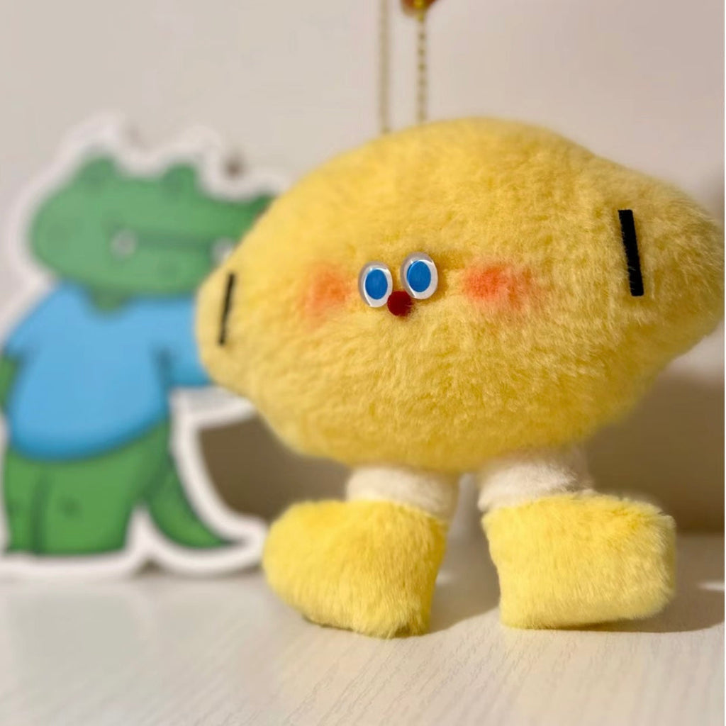 Lemon Plush Charm – Handmade Polar Fleece Mini Toy by LuLuFun Studio