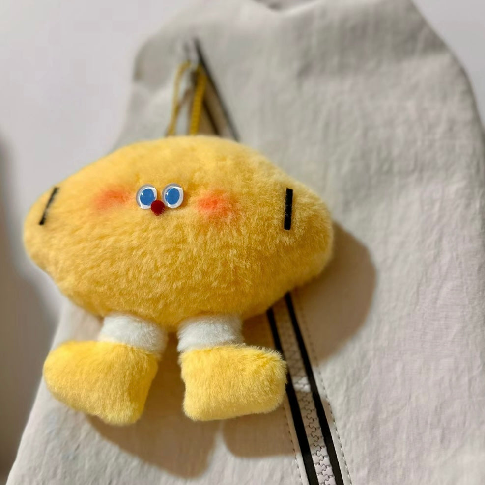 Lemon Plush Charm – Handmade Polar Fleece Mini Toy by LuLuFun Studio